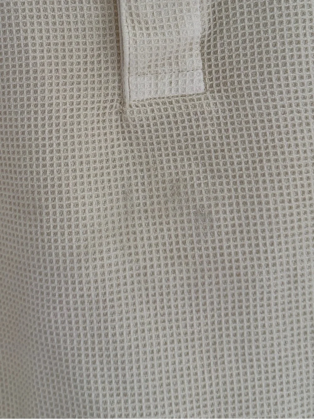 J. Crew Cream Waffle-Knit Button-Down RUGBY